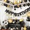 Happy Birthday Banner 13pcs 16 Inch Mylar Foil Letters with 12pcs Star Balloons Birthday Party Decorations for Kids and Adults - 3D Black
